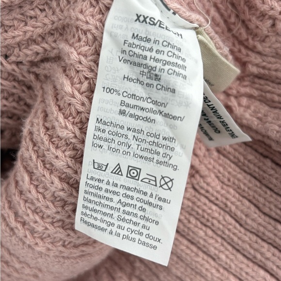 Madewell Mauve Pink Hillview pink cotton crochet knit Cardigan size xxs - Picture 9 of 16